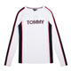 Tommy Hilfiger Tommy Women's Sweater European and American Color-blocking Casual Women's Round Neck Long Sleeve Knitted Sweater 033/499/056 Light Gray Spot Quick Delivery L
