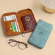 
New Global Multifunctional Travel Anti-theft RFID Document Storage Passport Ticket Protection Case Wallet Portable for Outdoor Nordic Brown Upgrade One Thick Anti-Brush RFID Anti-magnetic