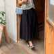 FHHUABD [Oufan] Hepburn style fashionable balloon skirt summer new solid color versatile high waist fluffy skirt for women 9856 khaki color equal size