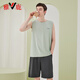 Yalu lanjing modal pijamas de algodón pantalones cortos de verano para hombres se puede usar ropa casera de pijamas para hombres se puede usar fuera de roca gris bxm679b l