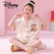 Disney Girls Pajamas Summer Seda Seda de manga delgada Traje de manga corta para niños Cartoon Lindo Mediano de moda y niños grandes Ropa para el hogar G-6628# Jiyikawa 170 Tamaño 22 [Altura 160-165cm]