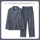 Pyjamas en coton iOSN Pajamas pour hommes et automne à manches longues pantalons minces jeunes de grande taille de vêtements d'été