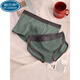 
Palando 2025 new innocent cotton couple underwear antibacterial men and women suit love pants 520 anniversary gift without trace black D6087+D6198 (2 packs) 01 women M+ men M single size