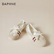 Daphne shallow mouth ballet dance shoes for women flat low heel lightweight commuter breathable sports and casual shoes Beige 38