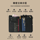 Master Lu Passport Wallet integrada en una, cepillado antirrobo multifuncional, almacenamiento de viajes, cabestro de cuello, certificado de cuello, clip de pasaporte portátil, billetera de monedas, negro (con cuerda del cuello)