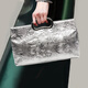 Sepholun (seefulun) Chinese style genuine leather clutch bag fashionable and versatile one-shoulder crossbody socialite bag Golden rose large size (the same color front and back)