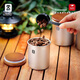 Keith Kaisi Titanium Times reines Titan tragbarer Lagertank Teeblatt Trockenfrucht Dose Haushalt Camping -Lagertank Kaffeebohne HT723 PURE TITANIUM LAGER TANK 500 ml Silikon Versiegelt