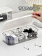 Boîte de rangement de câble de données Yufu Chargeur de bureau Téléphone mobile Téléphone Mobile Cordon d'alimentation Tourte acrylique avec couvercle Câble Câble Double-couche Partage de rangement [Blanc du lait] [Stockage Divers câbles