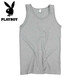 Playboy (PLAYBOY) Heavy simple pure cotton vest sleeveless T-shirt Hemp gray solid color vest loose 3-piece package] Gray + gray + white 3XL Recommended 150-170Jin [Jin equals 0.5 kg]