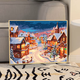 
Yonghuan winter lights Christmas digital oil painting DIY fill color hand-painted gift high-value decorative painting hanging painting qx15847 30x40cm thick solid wood inner frame Highlight pigment + professional oil canvas + multiple brushes + wall hanging accessories