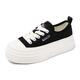 Dickies Britisch bequem und vielseitig dicke Sohle-Kee-resistente Hochhausschuhe Casual White Schuhe Trend Low Top Canvas Schuhe Frauen Beige 35