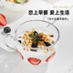 PINYU breakfast cup oatmeal cup large capacity milk cup thickened glass cup oatmeal bowl heat-resistant household 450ml cup lid + spoon