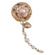 QUAMER Old Phoenix Spring Original Little Flavor Pearl Crystal Flower Brooch Women's Niche Tassel Pin Cuff Suit Sweater Purple Diamond Tassel Sucking Buckle
