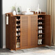 DSRAWMYT Nan Bamboo Shoe Rack Entry Door Household Porch Cabinet Integrated Door Dustproof Shoe Storage Cabinet Rental House Shoe Cabinet