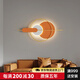 Star HP wall lamp Nordic light luxury living room sofa background wall mural lamp decoration creative round bedroom bedside atmosphere lamp orange platinum 6187 style 80CM three colors