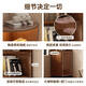 Yonghuan corner cabinet corner cabinet 90 degree wall triangle storage cabinet living room floor corner storage rack household bookshelf main picture cabinet door 12040cm - Tulip sandalwood - high