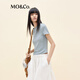 MO / CO. [Série active] T-shirt à manches courtes 2025 Nouveau produit automne, cou rond à épaule