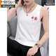 Modal 2025 Neue Sommerweste für Männer koreanischer Stil Trendy Slim ärmellose T-Shirt Student Sport Sweatshirt reine Baumwollweste 02 Group-M9208 White + M9793 White M [Vorschlag: 85jin [Jin gleich 0,5 kg] bis 100jin [Jin gleich 0,5 kg]]]