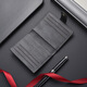 Tenggexiang Card bag ID bag Ultra-thin card bag Multiple card positions versatile soft leather small portable ink thin ink card clip ID bag Gray blue