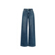 Eveli (eifini) endorsed by Jiang Xin, universal elastic, eifini no side seams, contrasting color pressed straight floor-length mopping pants, women's new stretch pants, sea blue L 110-120Jin Jin is equal to 0.5 kg