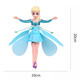 Control remoto por inducción Little Flying Fairy Modelo de helicóptero flotante eléctrico Flying Princess Elsa Juguete para niños Princesa de hielo y nieve Control remoto gratuito + 2 hojas