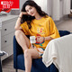 Site Web officiel de Hongdou (Hodo) [Recommandé par la mère centrale] Pajamas pour femmes pour l'été ensemble à manches courtes pour femmes à manches courtes Coton Pure Coton Summer Coréen Minaison Étudiant, Automne et Hiver Home Cloth