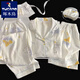 Specht Japaner Ins Stil Sommer kurzärmeligte Pyjamas für Frauen reine Baumwolle Gaze Drei-teilige süße Cartoon außerhalb von Heimkleidung Yunduo Cotton-9906# Star Welpe Drei-teilige Set L [vorgeschlagen 100-120jin [Jin gleich 0,5 kg]]
