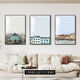 Jipindi Wohnzimmer Dekoration Malerei Moderne einfache Stil Ins Landschaft Wandmalerei Sofa Hintergrund Wandhängemalerei Triple Mural 13582/13589/13581 60*80 Elegantes Goldrahmen Kristallbild