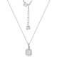 Gold Supreme Square Mirror Platinum Necklace PT950 Pendant Platinum Necklace Birthday Gift Women's Price 4.29g