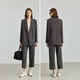 LILY2025 new autumn women's gray style, high-end, simple professional commuting casual suit jacket 509 dark gray L