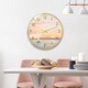 
Meifuren modern Nordic style light luxury creative wall clock artistic conception scenery clock living room home dining room wall mute quartz watch DPL693 gold narrow plastic frame gold needle 20cm 8 inches (diameter) small