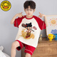 G.Duckkids Kinderpyjama Jungen Sommer reines Baumwolldünne kurzärmelige Jungen Big Children Sommer Teenager-Studenten Home Clothing Set TN695 Milchdrache [Hauptbildmodell] 130 14 Größe [130 High/50jin [Jin entspricht etwa 0,5 kg]]]