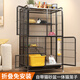 Miaoxu Cat Villa avec toilettes Intégrée Home Utilisé Extra Large Cat transparent Cage Cage intérieure Space libre Cat Large Black Pliage gratuit 78 * 52 * 13799 Maison avec toilettes Intégrée de litière de chat jaune + bassin de litière pour chats