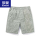 Romon Sommer Dünne mittlere Wäsche losen 5-Punkte-Baumwoll-Haus-Strandhosen Mid-Wolzen mit lässigen Shorts Herren-Fünf-Punkte-Hosen 9215 Deep Blue L.