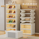 Shoe storage box shoe box transparent installation-free shoe cabinet all-in-one home door folding shoe rack 1 column 6 layers 6 compartments snap open lid / can hold 48 size AJ shoes