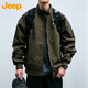 JEEP Jeep Jacket Men's Jacket Autumn and Winter Stand Collar Executive Casual American Clothing Men's Army Green 2XL