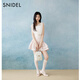 SNIDEL2025 early autumn new product sweet drawstring cross tulle V-neck sleeveless top SWCT254052 White One Size (F)