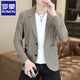 
ROMON (ROMON) ice silk traceless small suit men's solid color thin sun protection suit jacket for teenagers summer trendy casual sun protection jacket 698 black [Jinmin traceless/high quality] 3XL [about 170-190Jin [Jin equals about 0.5 kg]]