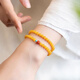 Amber Beeswax Bracelet Natural Women's Chicken Fat Yellow Southern Red Turquoise Duobao Bracelet Double Three Circles