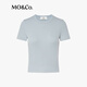 MO / CO. [Série active] T-shirt à manches courtes 2025 Nouveau produit automne, cou rond à épaule