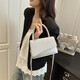 2025 Summer Nuevo exquisito estilo perezoso Bolso cuadrado de moda Internet Viajes de un solo hombro Bolso de bolso de cuerpo cruzado plateado