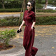 Magiopy International Luxury High-End-Marke Cooler Sau-Style-Freizeitanzug für Frauen 2025 Frühling Europäische Waren High-End-Stil Red rotes zweiteiliger S-Set (100 Jin [Jin Equals Equals))