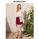 Maxrieny [gleiches Modell im Einkaufszentrum] Boho V-Ausschnitt Hollow Colted Strick Jacke 25 Herbst Cardigan White M.