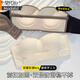 Modal strapless underwear for women, women's non-slip, small breasts, not falling off, beautiful back, invisible suspender, summer thin bra, brown + natural skin [two pieces] M [suitable for 100-115Jin [Jin equals 0.5 kg] 34/75ABC]