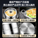 GEEGO304 stainless steel steamer, sauna, chicken, steam pot, soup pot, hot pot, edged stove pot, household steamer, cooking pot, stew pot, 304 steel thickened steam pot (with steaming sheet) 32cm