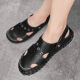 Ttpmer Herren Sandalen Sommer Anti-Rutsch-Kee-Resistant Beach Casual Pantoffeln 12033 hy Black 39