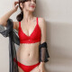 Urban Beauty Girl Lace Unterwäsche-Unterwäsche-Anzug sexy, kein Stahlring verdickte kleine Brust 3-Bastende No-Marks auf Top 1389 Schwarzes Muster 85b 38
