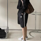 
Adidas Korean INS wear American retro high waist three-striped black sports and casual shorts IC9435 A/L (180/86A)