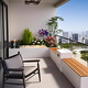 Terrace stainless steel flower box stool combination courtyard booth fence partition flower tank roof balcony seat planting box customized size contact customer service