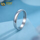 CHINA GOLD Silver Ring Women's Silver Smooth Ring Ring for Girlfriend Anniversary Gift Free Engraving Circle Mouth 16#